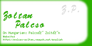zoltan palcso business card